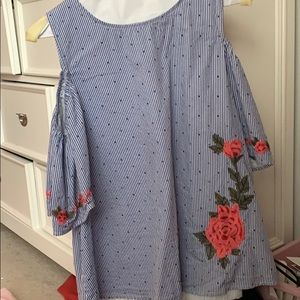 Off the Shoulder embroidered top